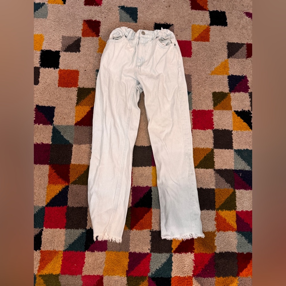 PacSun Kids frayed bottom light wash denim jeans, Size 12